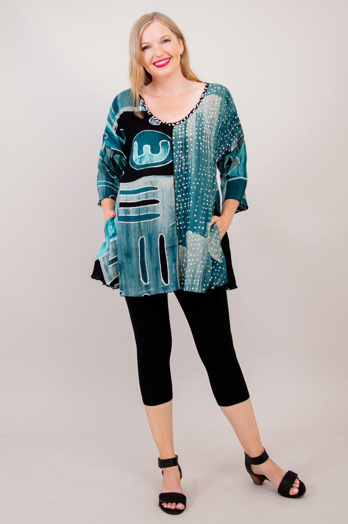 Gayle Top - Stylish Mumbai Abstract Print Women's Blouse | Perfect for Casual Outings, Parties & Office Wear