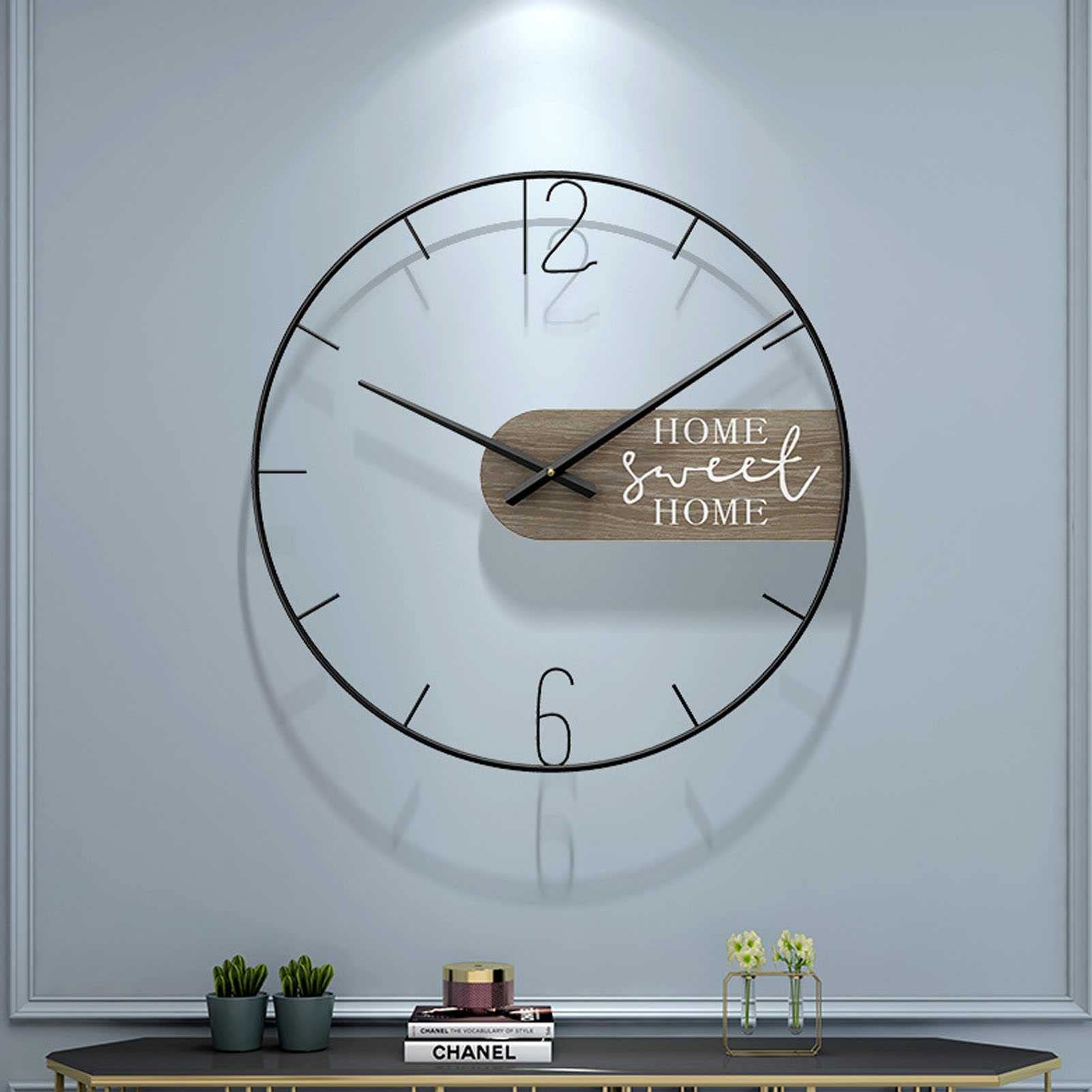 JMYSD Modern Acrylic Silent Wall Clock - Battery Operated Non-Ticking Large Decorative Clock for Living Room, Bedroom, Kitchen & Office - Perfect for Home Decor and Quiet Spaces