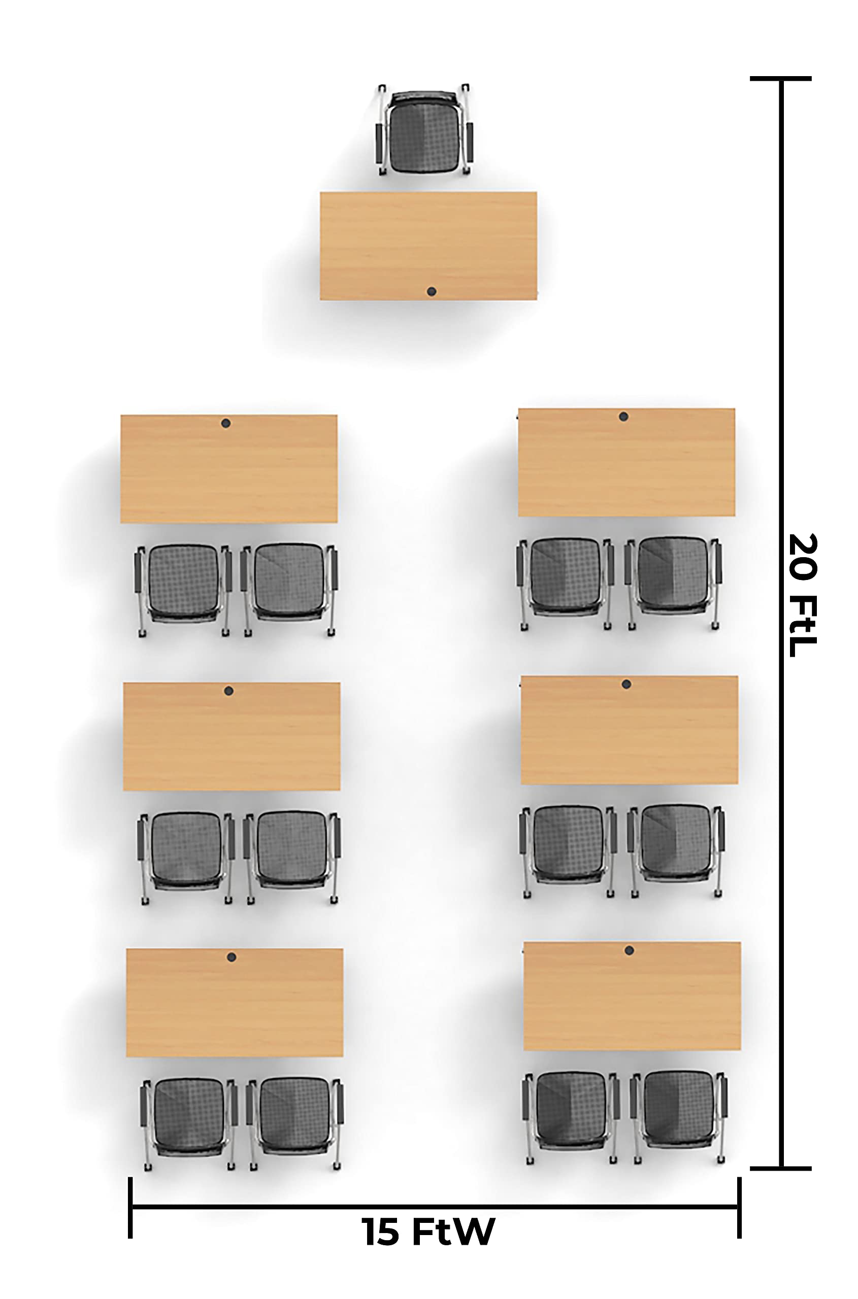 13-Person Folding Conference Table Set with Task Chairs & Modesty Panels - 27pc Beechwood Classroom Furniture for Training, Meetings & Seminars | Connectable Tables, Foldable & Nestable for Space-Saving Storage | Ideal for Office Training Rooms, School Classrooms & Event Spaces