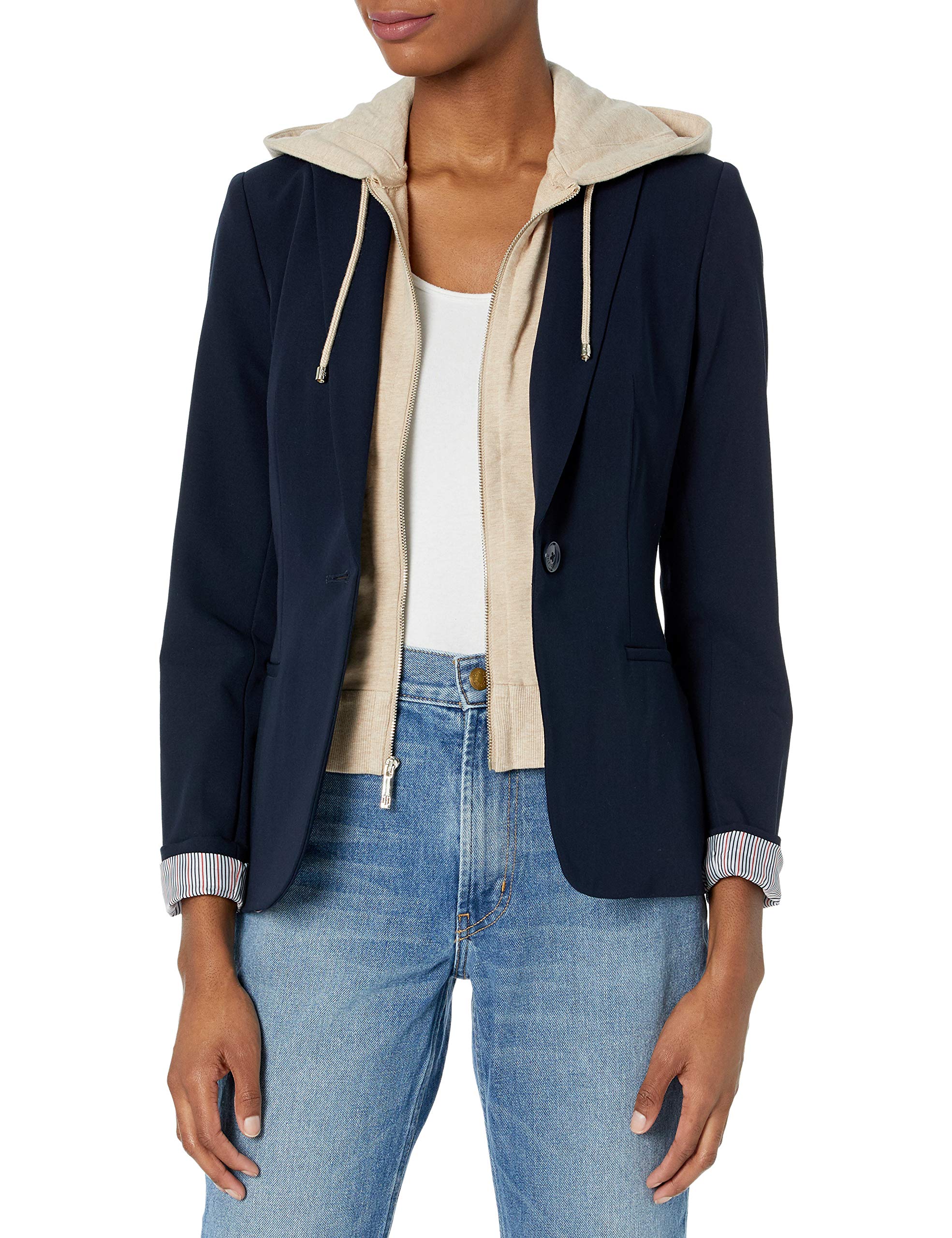 Tommy Hilfiger Women's Blazer - Slim Fit Business Jacket with Single Button Closure for Office & Formal Wear | Professional Work Attire & Interview Outfit