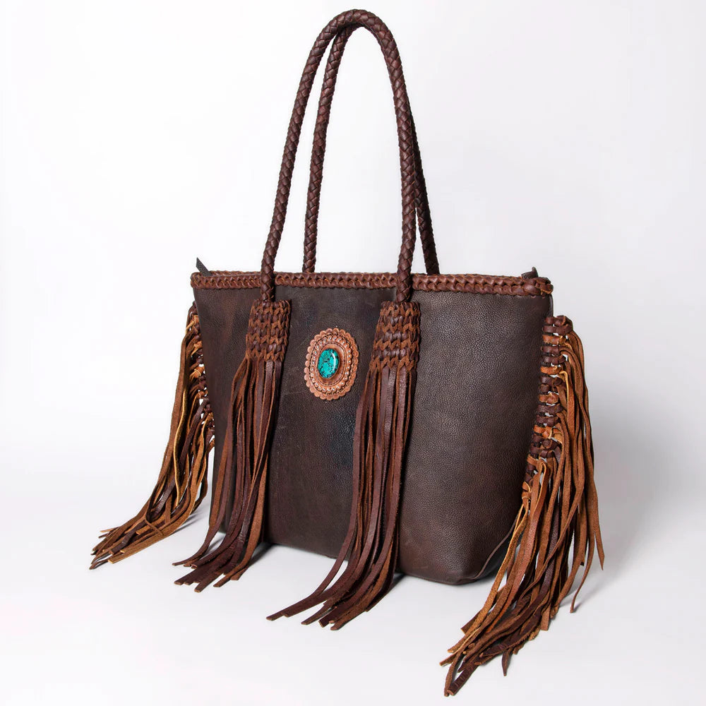 American Darling Braided Handle Chocolate Shoulder Bag for Women - Stylish Crossbody Purse for Casual Outings, Work & Travel