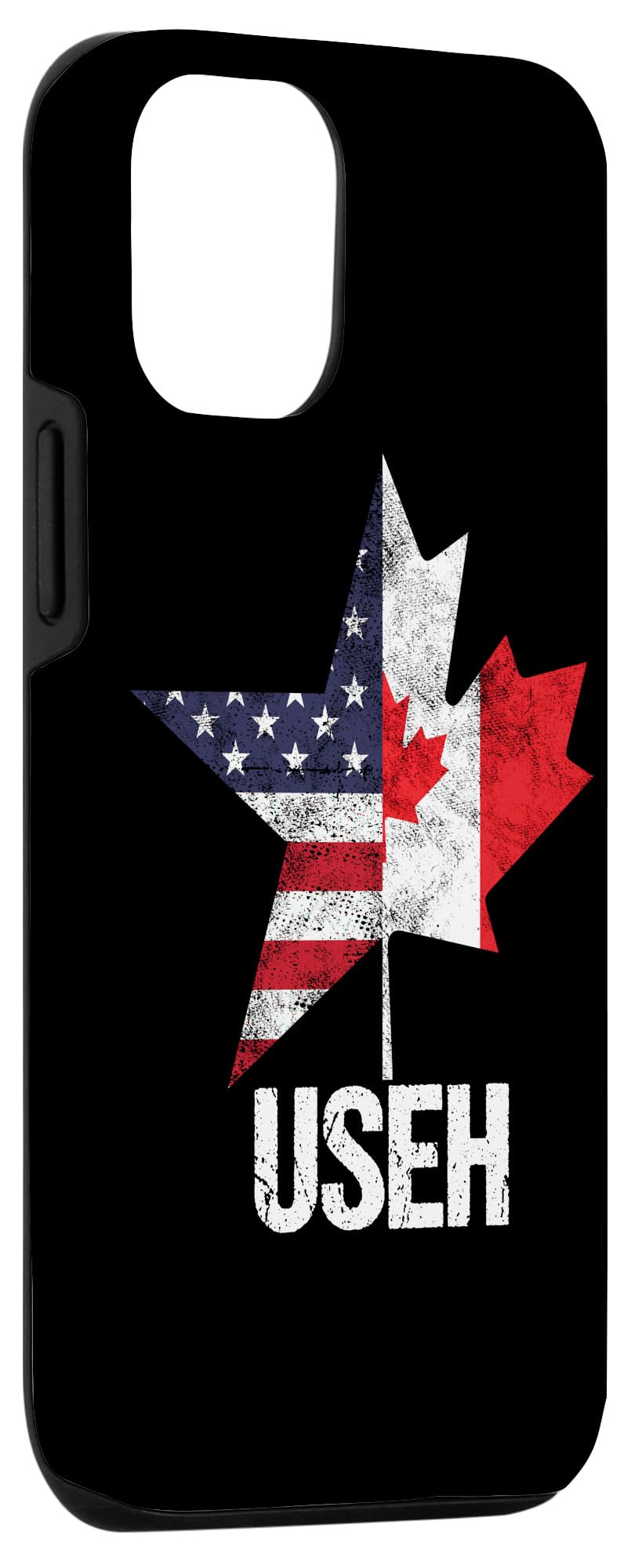 iPhone 12/12 Pro Case with Canada & USA Flag Design - Durable Protective Cover for Travel, Work & Daily Use