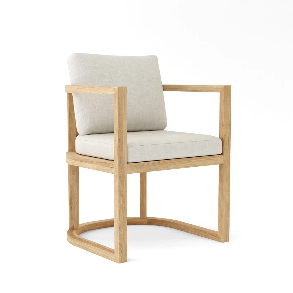 Anderson Teak Junus Dining Armchair DS 226 - Solid Teak Wood Outdoor Patio Furniture for Garden, Poolside & Restaurant Use