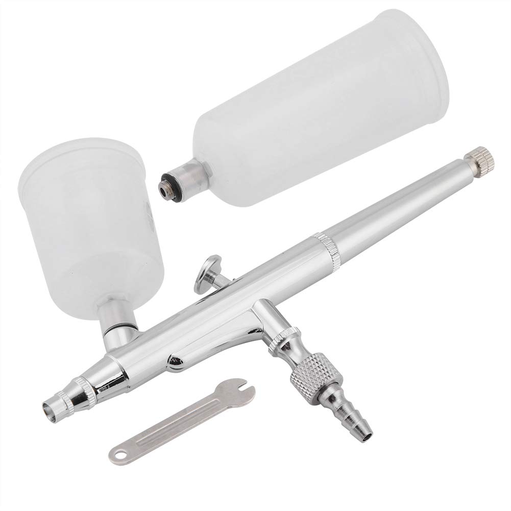 Soapow Dual Action Airbrush Kit with Large Capacity Cup - 0.5mm Needle Spray Gun for Painting, Art, Crafts & DIY Projects | Perfect for Model Making, Cake Decorating, Nail Art & Tattoo Practice