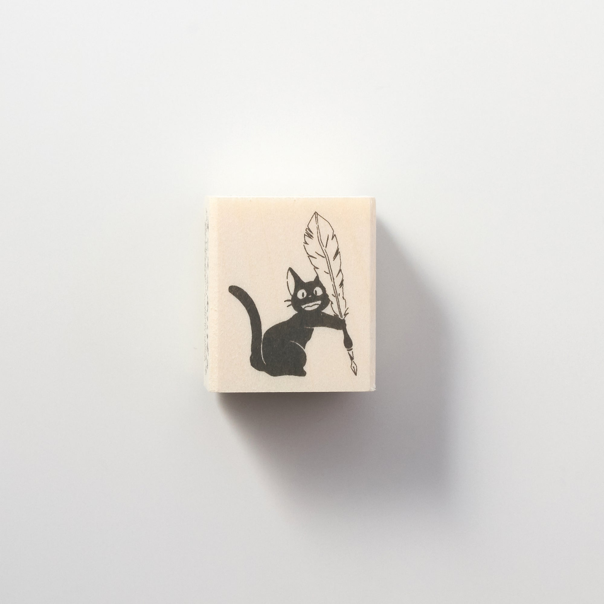 Jiji and Fountain Pen Rubber Stamps - Kiki's Delivery Service Studio Ghibli Collectible - Perfect for Scrapbooking, Journaling, and DIY Crafts
