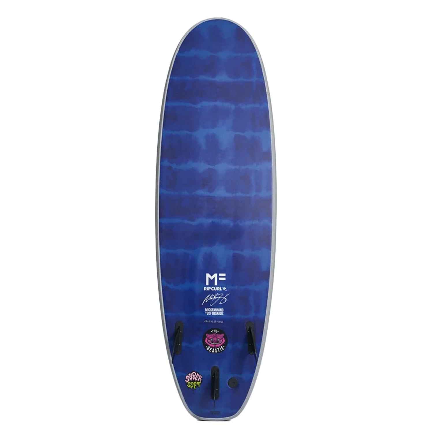 MF Mick Fanning x Rip Curl SS Beastie 8'0 Tri Surfboard - Grey Multi Box Design | Perfect for Beginners & Intermediate Surfers | Beach, Wave Riding & Summer Fun
