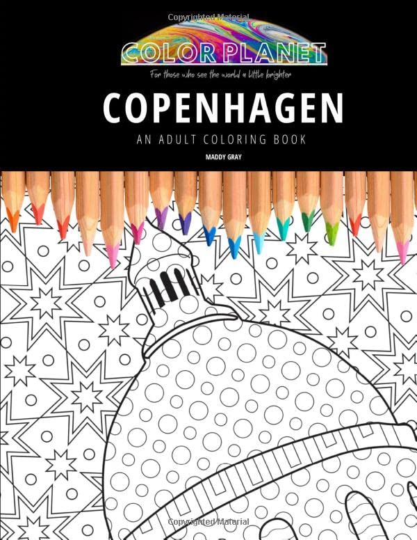 COPENHAGEN Adult Coloring Book - Stress Relief & Relaxation for Adults | Beautiful Cityscape Designs | Perfect for Meditation, Art Therapy & Home Decor
