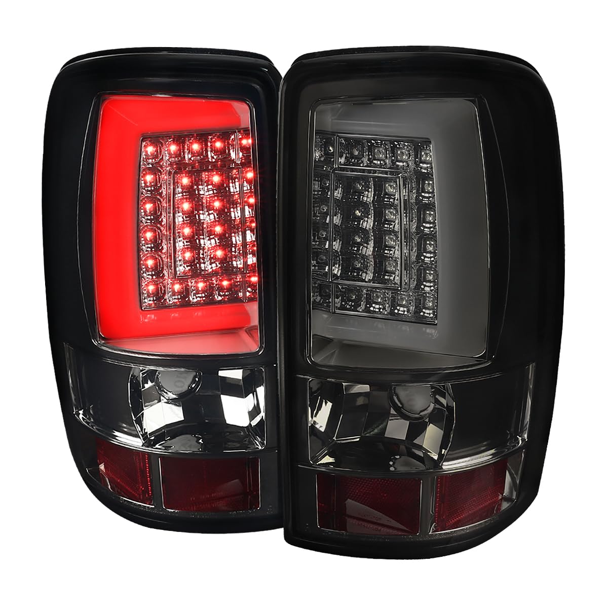 SPEC-D TUNING Smoke LED Tail Lights for 2000-2006 Chevy/GMC Suburban, Tahoe, Yukon/Denali/XL - Left & Right Pair Assembly - Enhanced Visibility & Style for Night Driving & Off-Road Adventures