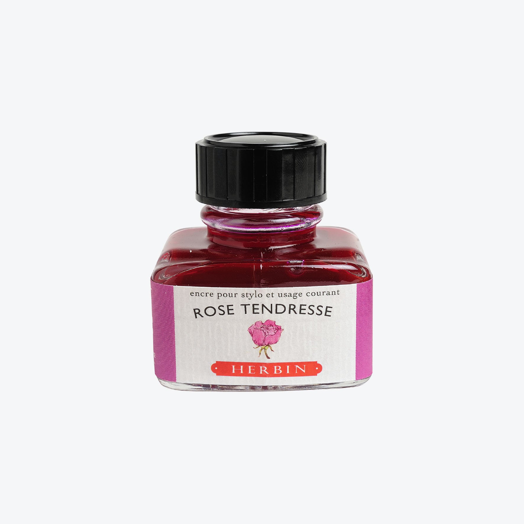Herbin Fountain Pen Ink 30ml - Rose Tendresse Pink Ink for Calligraphy, Writing & Art - Perfect for Journals, Letters & Creative Projects
