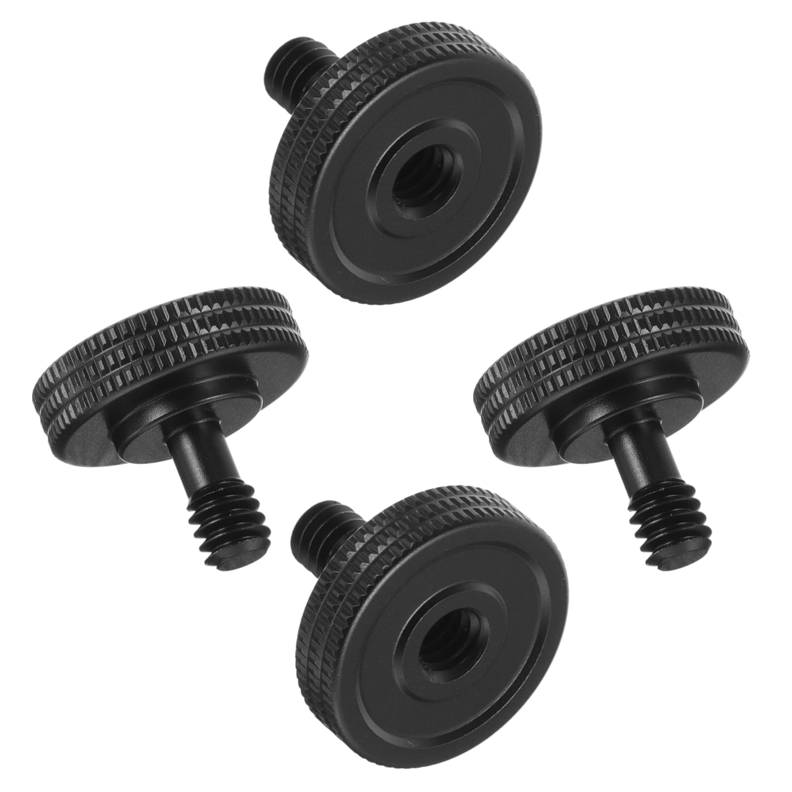 20 Pcs Aluminum Alloy Camera Thumb Screws for Action Tripods - Quick Release Adapter with Double Teeth Spiral Design - Perfect for DSLR, Mirrorless Cameras and Video Equipment Mounting