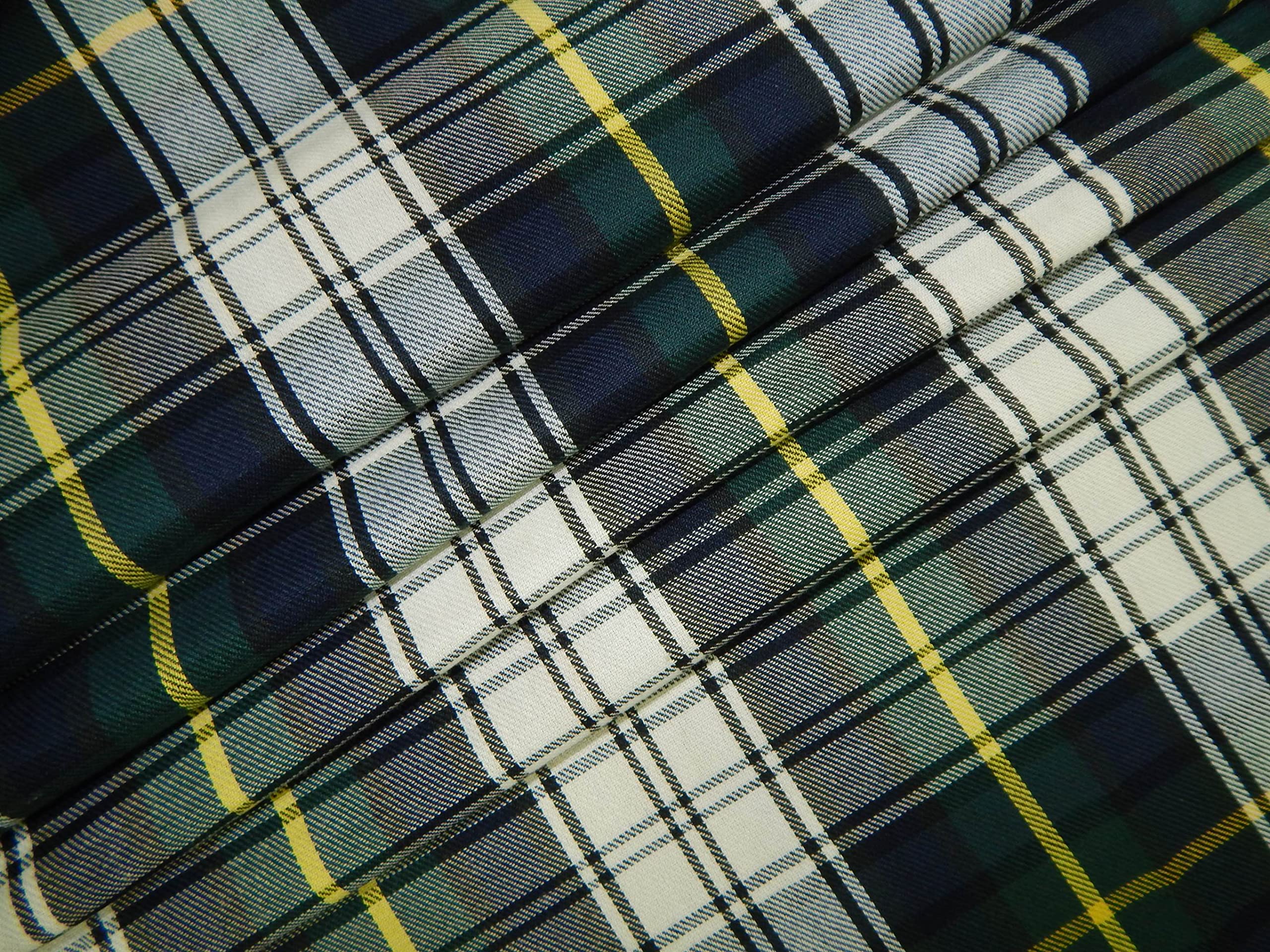 Premium Waterproof 10-Seater Dining Table Cover - 60 x 120 Inch Green Plaid Scottish Weave Tablecloth - Durable & Stain-Resistant for Indoor/Outdoor Parties, Picnics, and Holiday Gatherings