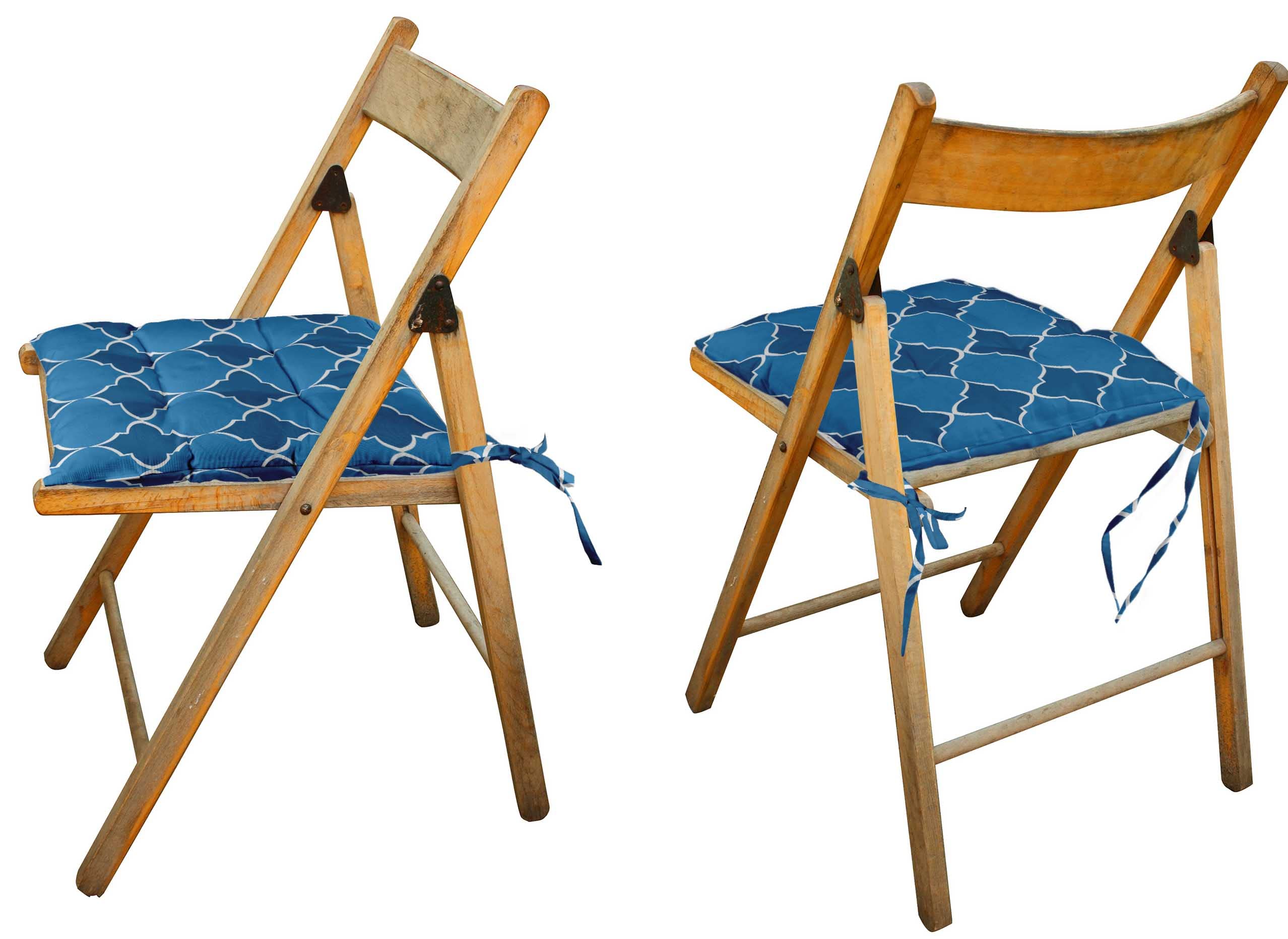 Premium Water-Resistant Tufted Square Patio Cushion Set of 2 - 19