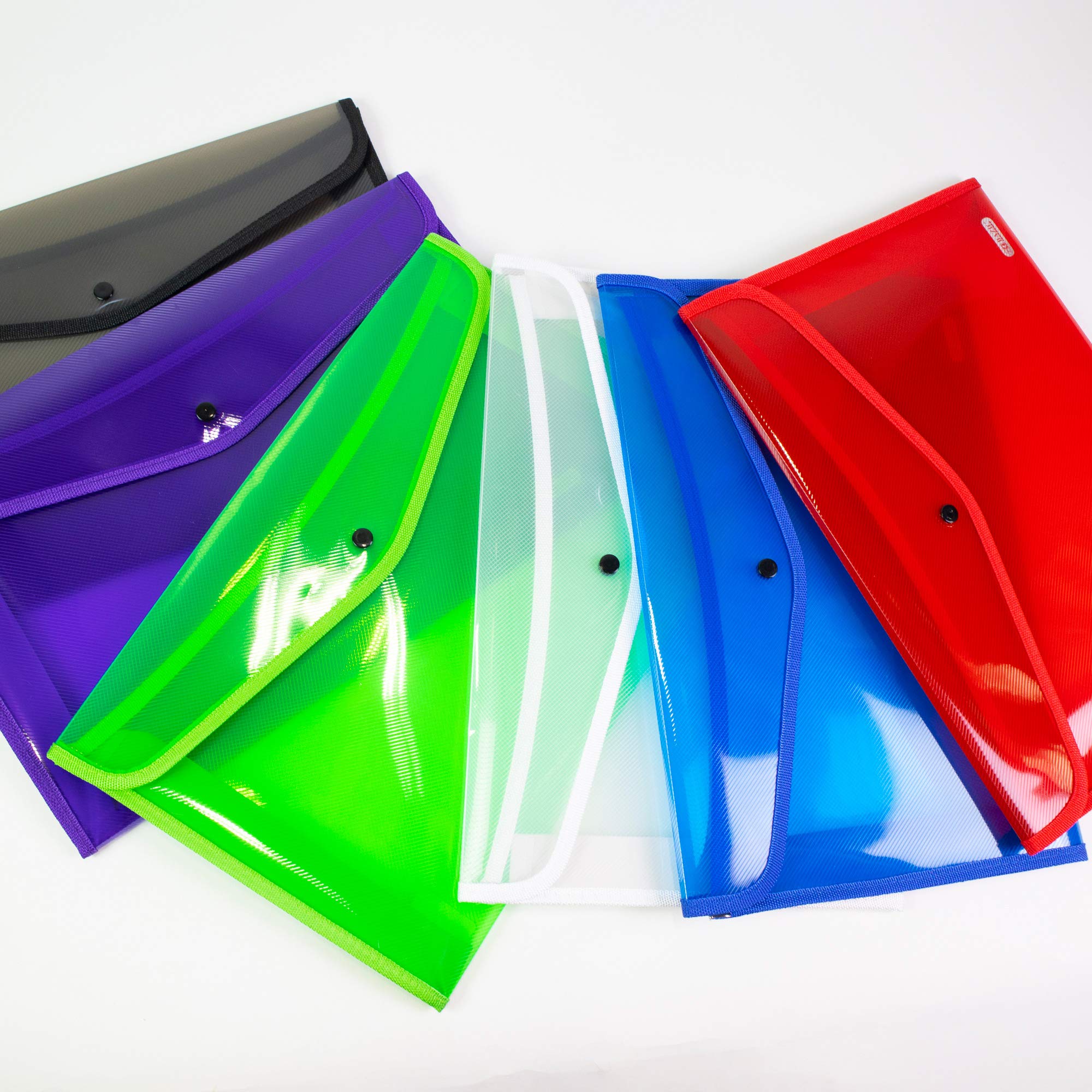 BAZIC Plastic File Folder - 24-Pack Legal Size V-Flap Organizer for Documents, Receipts & Bills | Durable Office, School & Home Organization Supplies | Perfect for Filing, Storage & Paper Management