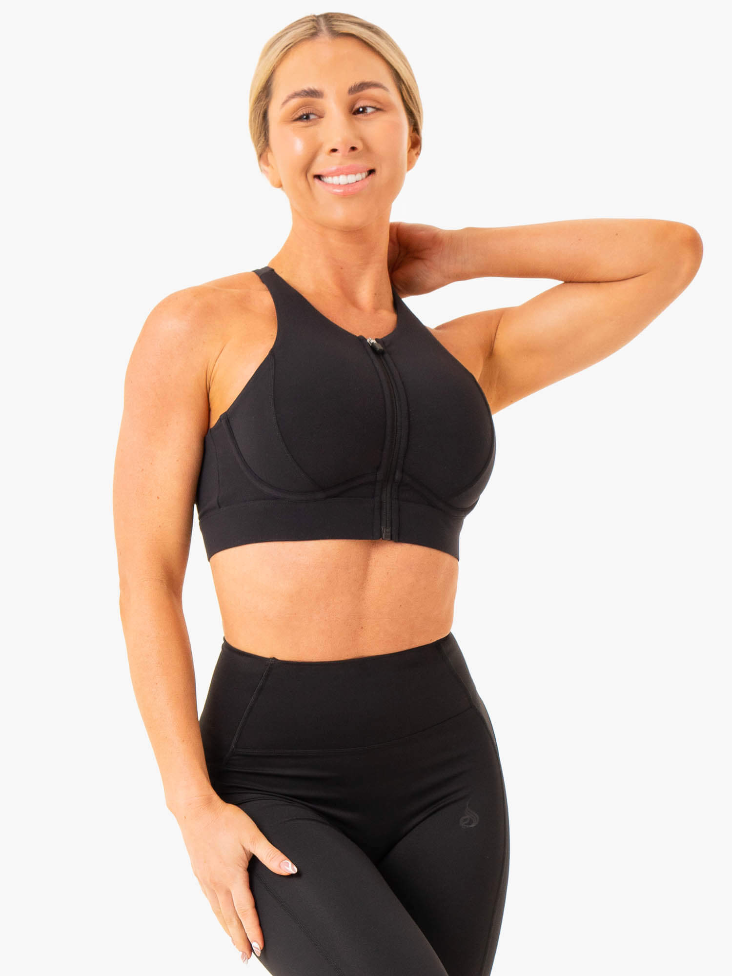 High Impact Sports Bra for Women - Supportive & Breathable Black Workout Top for Running, Gym & High-Intensity Training