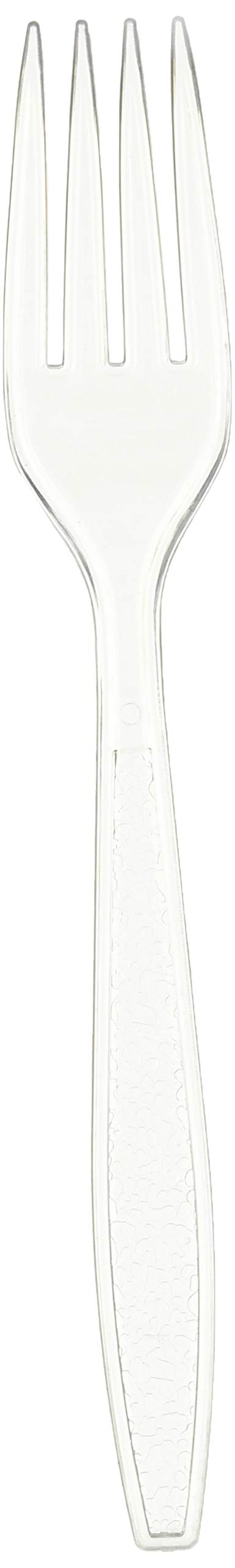 100-Pack Crystal Clear Heavy Duty Disposable Plastic Forks - Premium Wedding, Catering & Party Cutlery - Durable for Buffets, Events & Everyday Use - Perfect for Outdoor Picnics, BBQs & Office Lunches