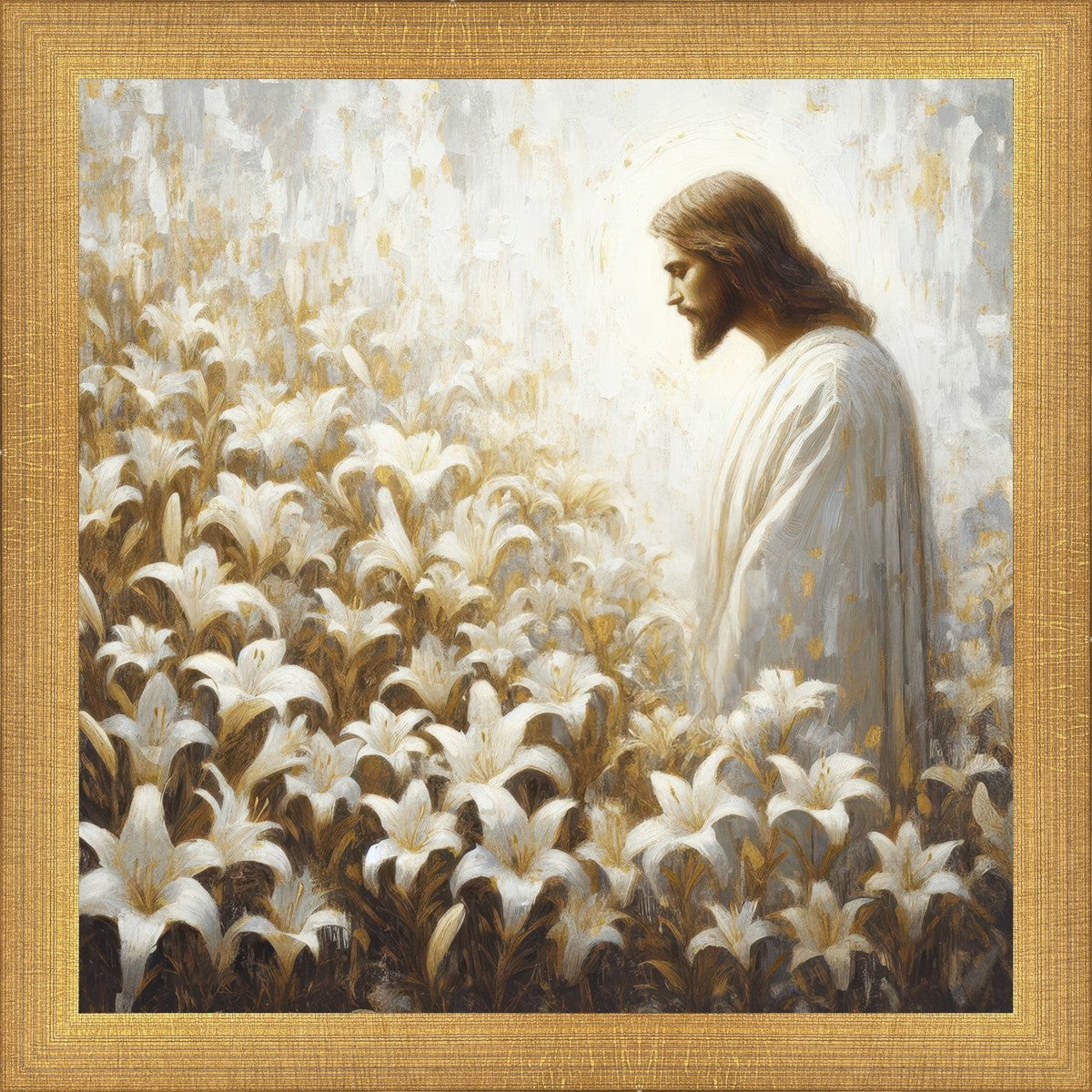 Consider The Lilies - Inspirational Christian Wall Art Decor for Home & Office | Perfect for Living Room, Bedroom, Church & Gift Giving