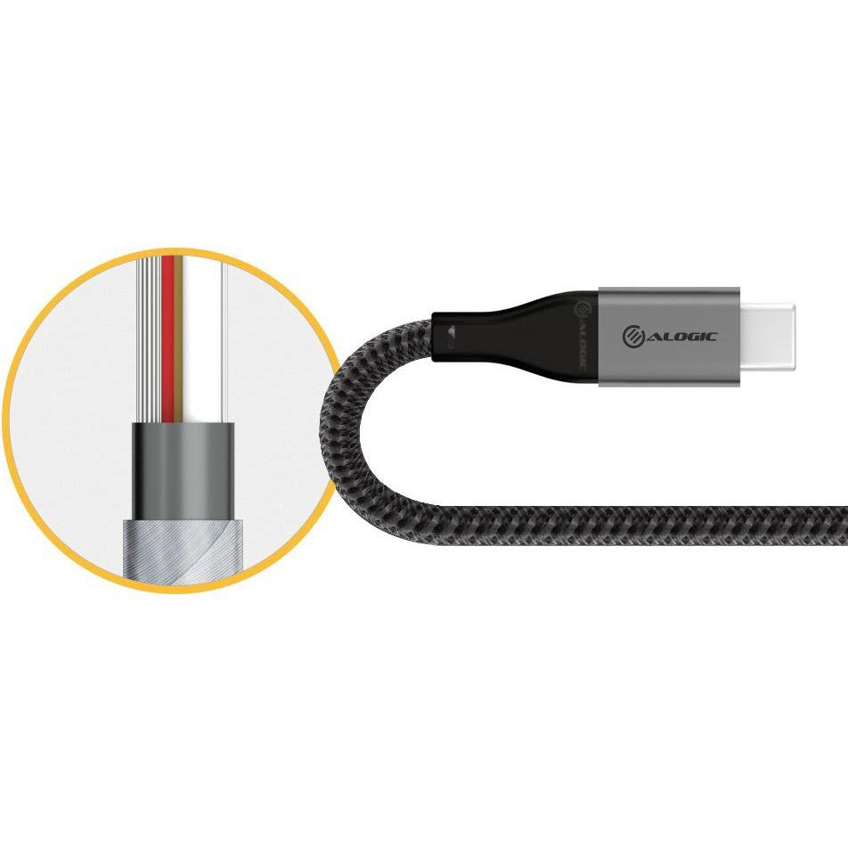ALOGIC 15cm USB 3.1 Type C to USB A Adapter - Super Fast Data Transfer & Charging Cable - Space Grey - Perfect for MacBook, Samsung Galaxy, iPad Pro & More