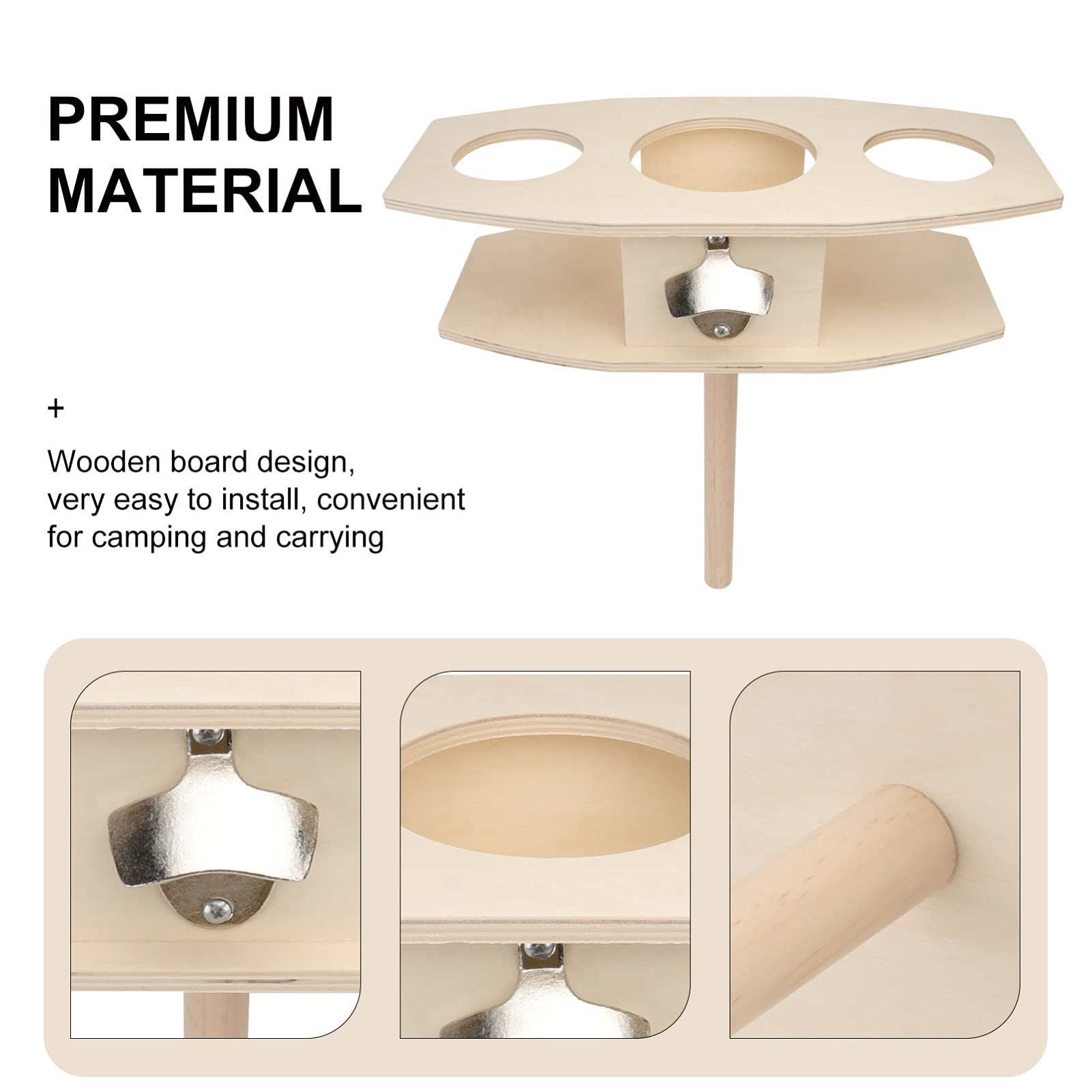 KESYOO 1pc Outdoor Wine & Cheese Board - Portable Camping Wine Holder, Beach Beverage Tray, Metal Picnic Accessories for Charcuterie, Beer & Drinks - Perfect for Backyard BBQs, Beach Parties & Picnics