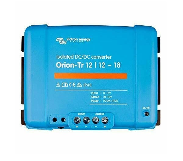 Victron Energy Orion Tr 12/12 18A (220W) Isolated DC-DC Converter - 12V to 12V Voltage Regulator for RVs, Boats & Solar Power Systems | ORI121222110 | Perfect for Off-Grid Power & Mobile Applications