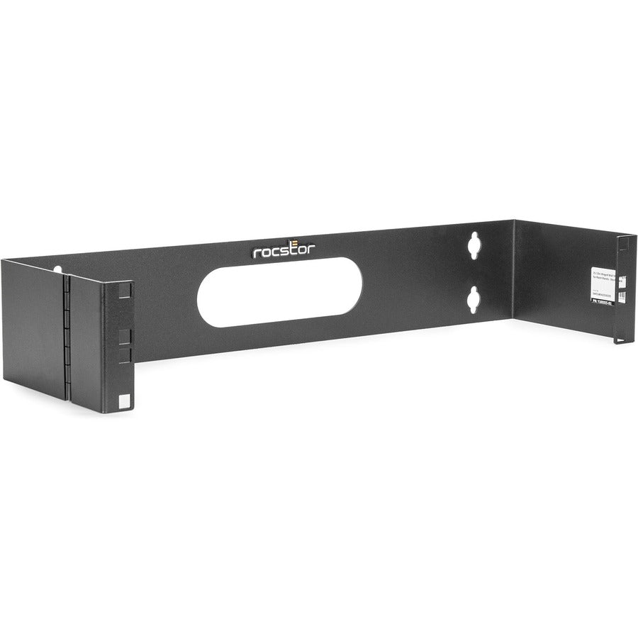 2U 19 Inch Wall Mount Bracket for Patch Panels - Heavy Duty Hinged Rack Mount Bracket with Adjustable Depth - Perfect for Server Racks, Network Cabinets & Data Center Installations
