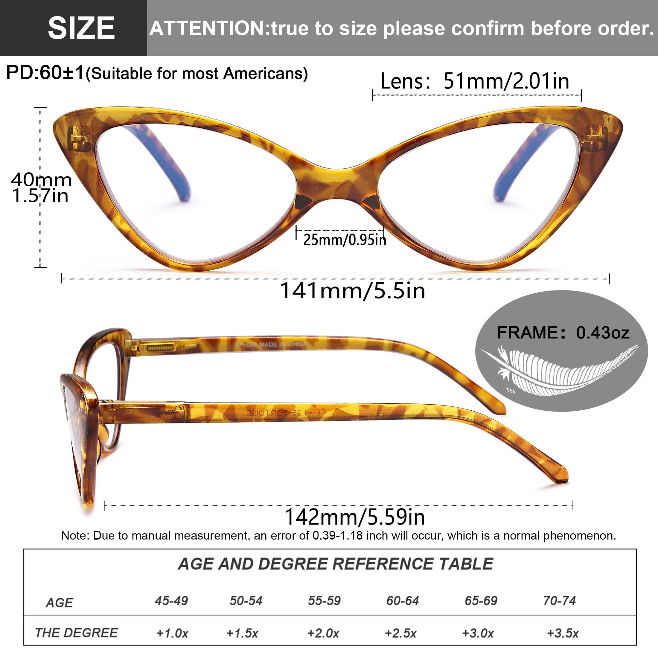 EYEURL 4-Pack Women's Fashion Cat Eye Reading Glasses - Blue Light Blocking Readers with Spring Hinges, Anti-Glare & UV Protection - Perfect for Office Work, Computer Use, and Reading Books