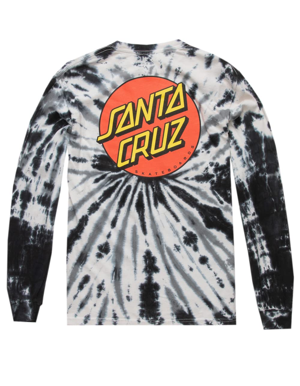 Santa Cruz Men's Classic Dot Long Sleeve Shirt - Small, Twist Black | Vintage Skate Style for Casual Wear & Street Fashion