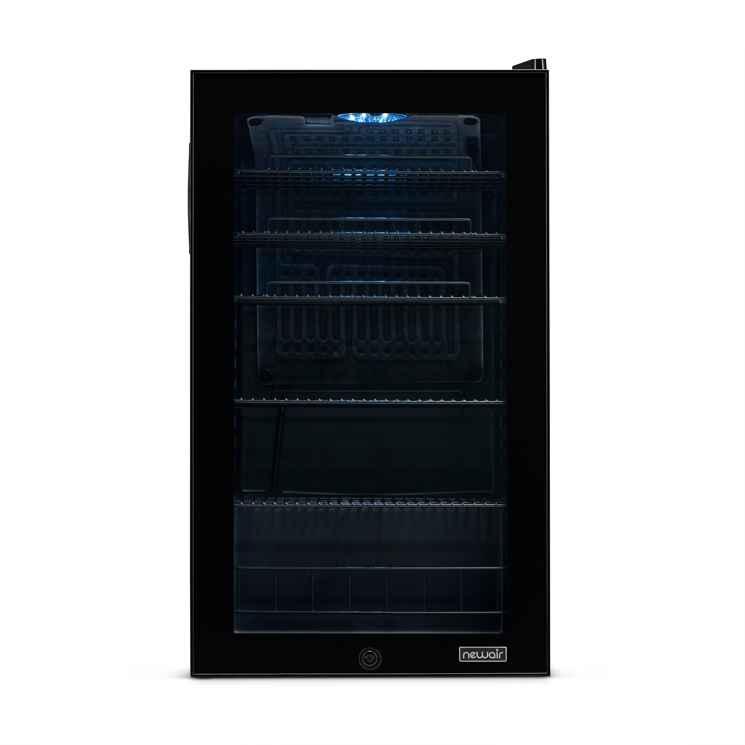 Newair® 126 Can Freestanding Black Beverage Refrigerator - 18.8 Inch Compact Beer & Wine Cooler for Home, Office, or Bar Use