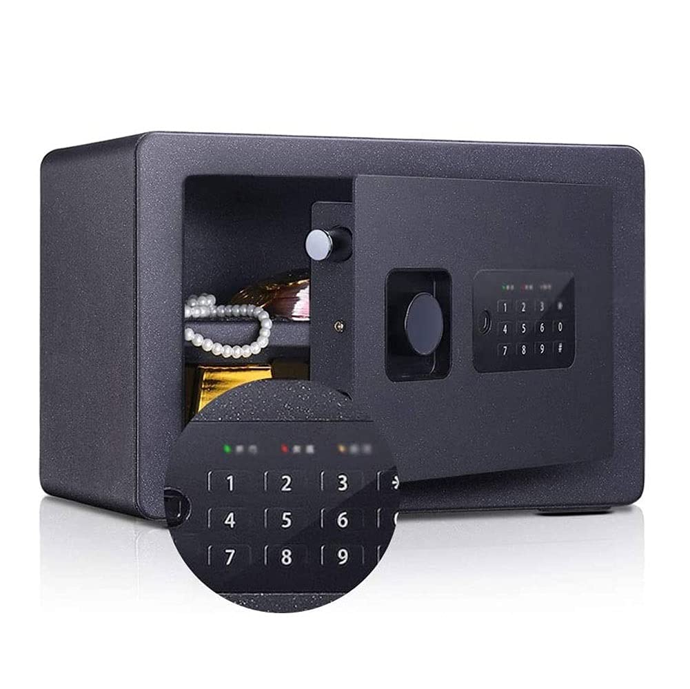 Steel Home Security Safe - Digital Electronic Safe Deposit Box with Keypad Lock for Jewelry, Passport, Cash, Watches | Secure Storage for Home, Office & Hotel Use