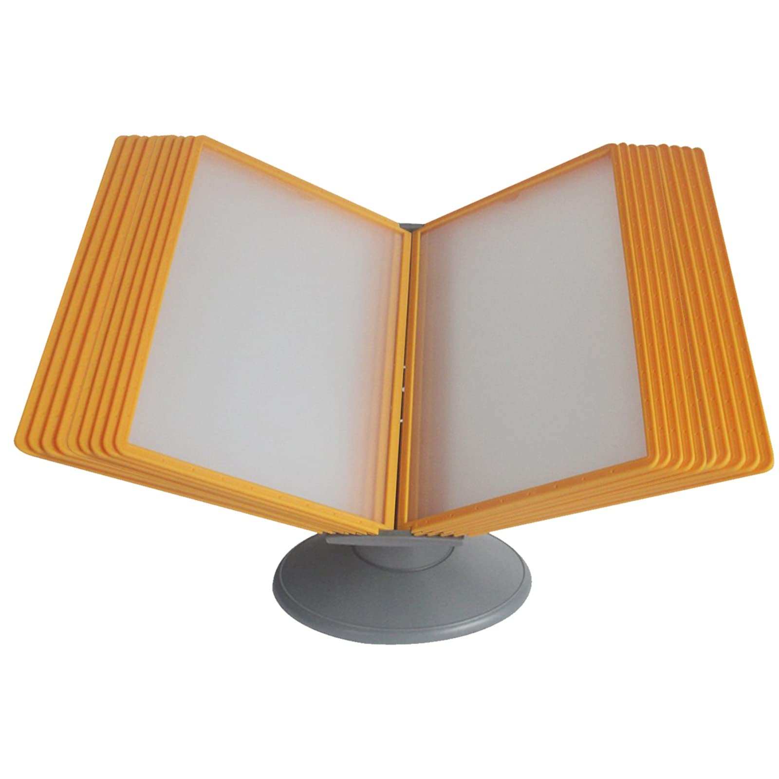 FPIGSHS Adjustable Desktop Flip Display Folder - 20 Double-Sided A4 Document Holders, 360° Rotating Catalog Stand for Office, Retail & Trade Shows | Perfect for Presentations, Menu Displays & Product Showcases