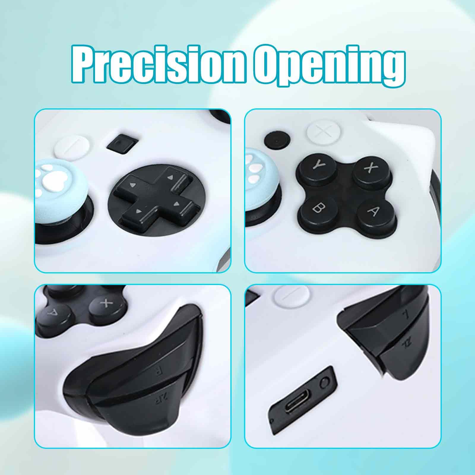 Cute Cat Paw Switch Pro Controller Skin with Thumb Grip Caps & Stickers - Sky Blue | Protective Cover for Nintendo Switch Pro Controller | Perfect for Gaming, Collectors & Gift Giving
