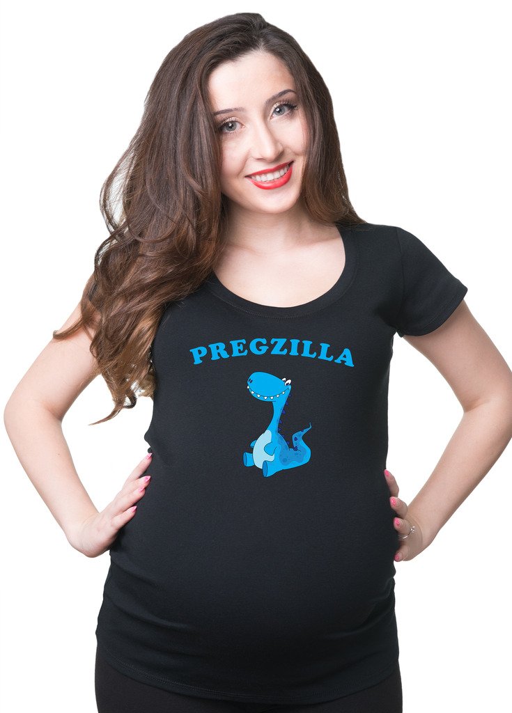 Pregzilla Maternity T-Shirt - Comfortable Pregnancy Tee for Women - Soft Jersey Top for Expecting Moms - Perfect for Casual Wear, Baby Showers & Maternity Photos
