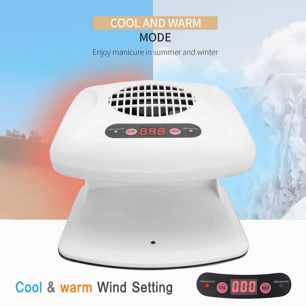Professional Nail Dryer Fan for Gel & Regular Polish - Fast Drying with Warm & Cool Air Modes, Hands-Free Design for Home & Salon Use - Perfect for Manicures, Pedicures & Nail Art Sessions