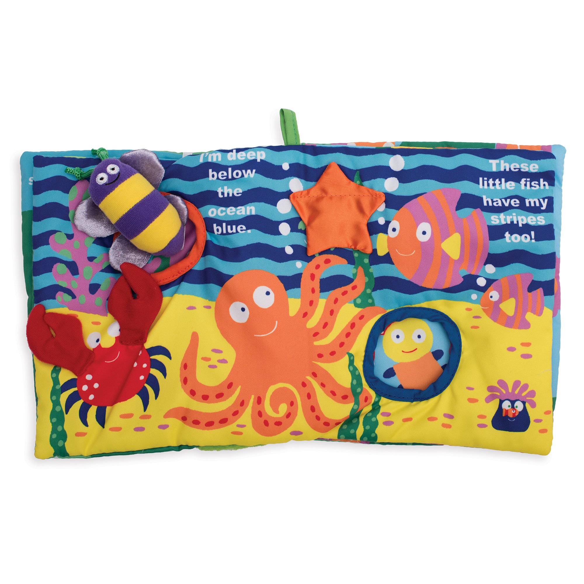 Manhattan Toy Soft Activity Book with Tethered Toy - Interactive Baby Sensory Toy for Early Learning & Development | Perfect for Tummy Time, Travel & Playtime