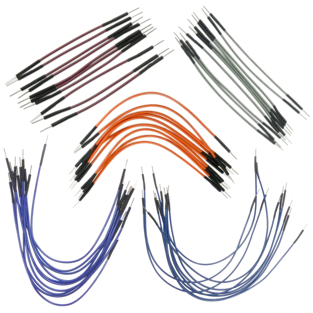 50-Piece Male to Male Breadboard Jumper Wire Kit - 2 to 8 Inch Lengths (10 Colors) - Perfect for Arduino, Raspberry Pi, and Electronics Prototyping Projects