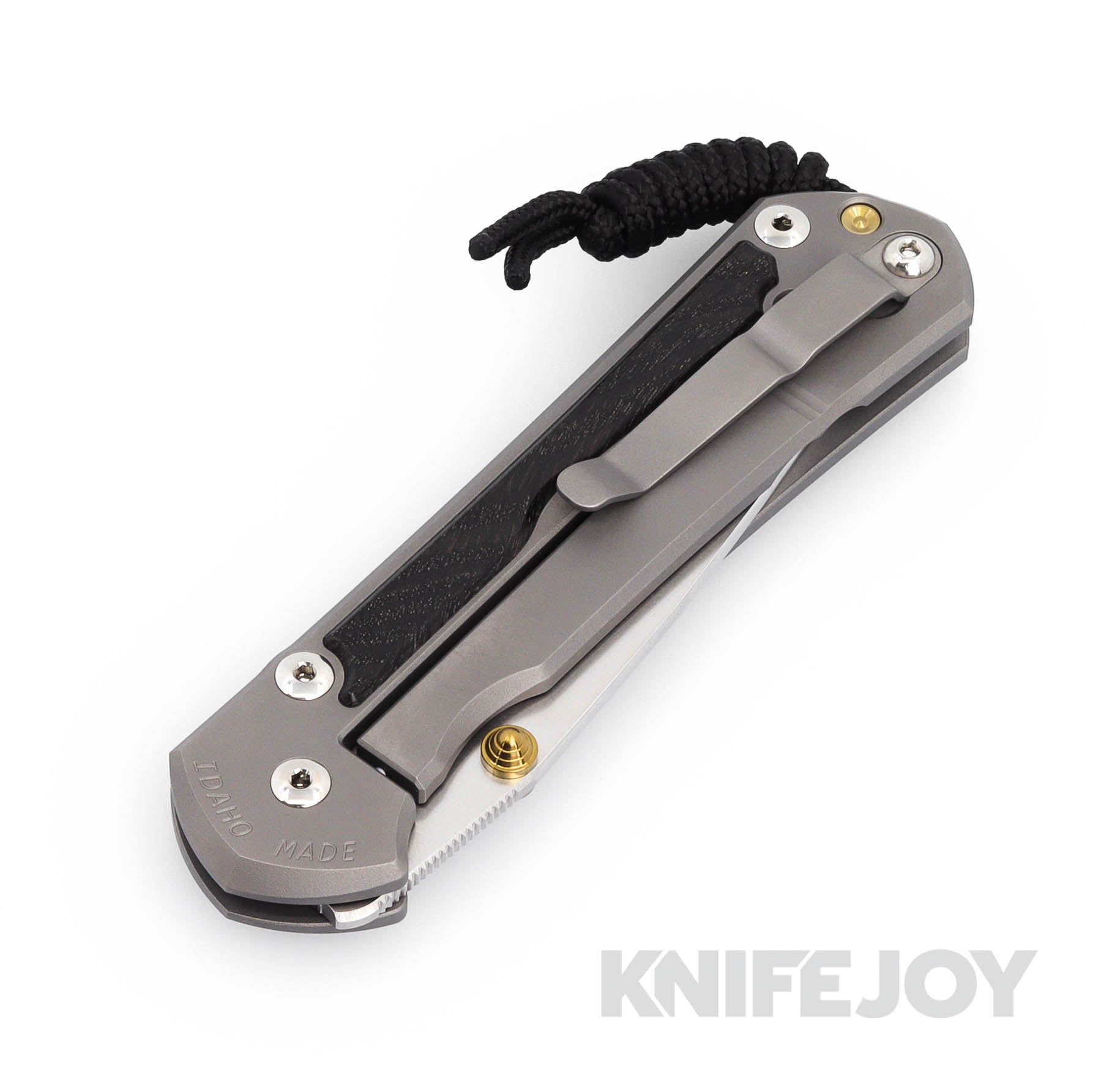 Chris Reeve Knives Large Sebenza 31 LH Drop Point Magnacut Blade with Bog Oak Inlay & Gold Lug - Premium EDC Folding Knife for Outdoor Camping, Hunting, and Survival