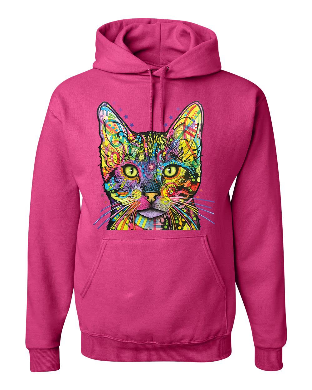 Colorful Cat Hoodie - Cat Mom & Dad Sweatshirt | Dean Russo Art Animal Lover Unisex Pullover | Perfect Gift for Pet Owners & Casual Wear