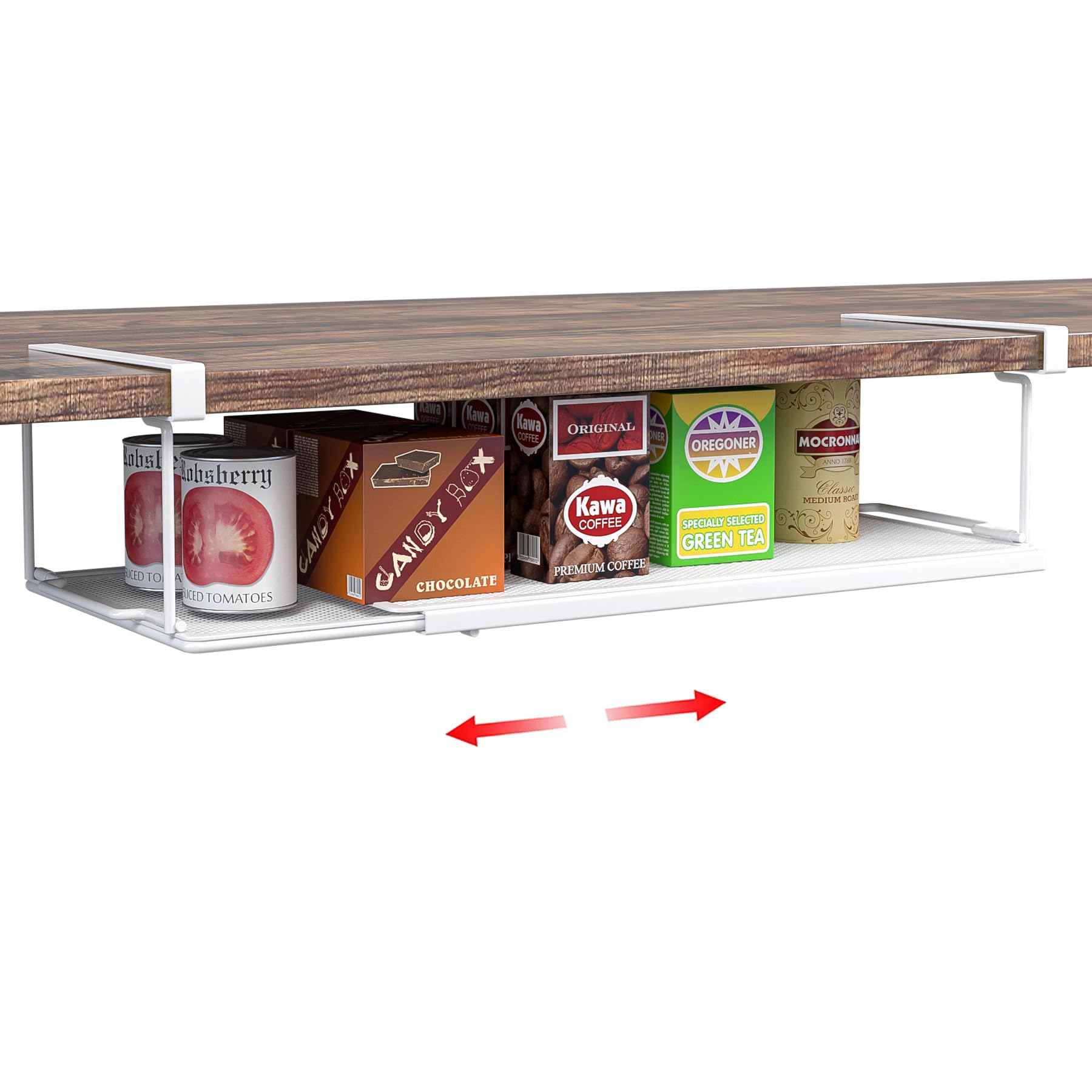 Expandable Under Cabinet Shelf Organizer - Adjustable Under Shelf Storage with 0.94