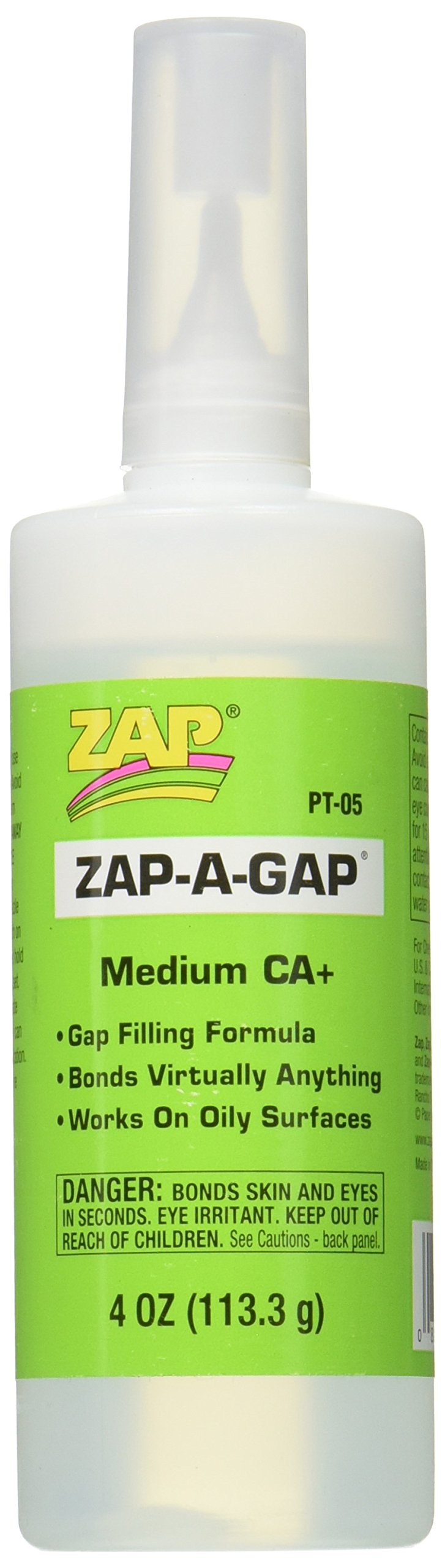 Zap-A-Gap Super Glue Adhesive - 4 oz | Fast-Bonding, High-Strength Cyanoacrylate Glue for DIY, Crafts, Woodworking & Repairs | Pacer Technology (Zap)