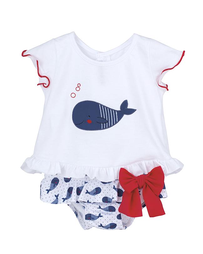 Thalassa Women's High Waisted Whale Print Swimwear - Stylish One Piece Bathing Suit for Beach, Pool & Summer Vacations