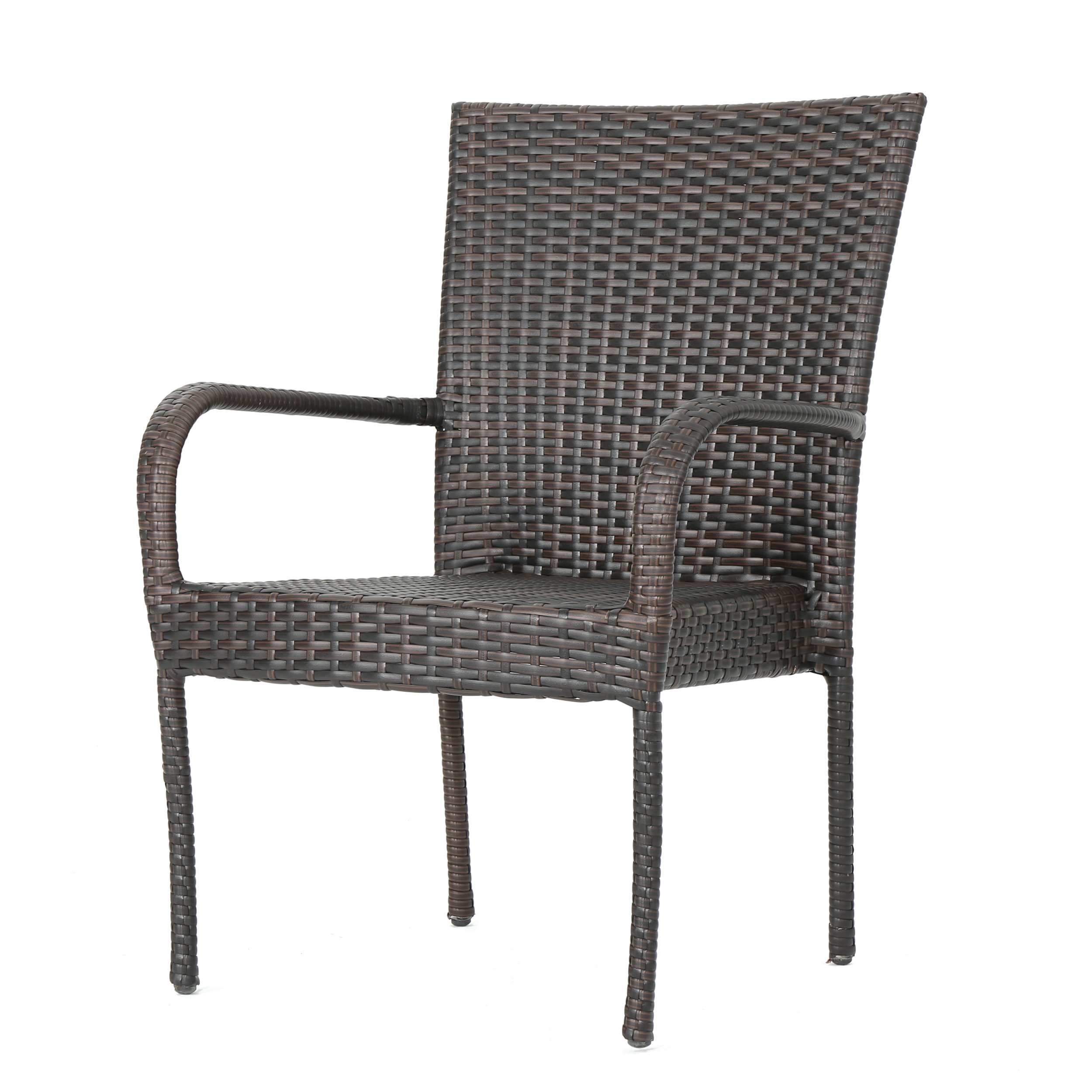 Christopher Knight Home Orleans 3-Piece Outdoor Wicker Patio Chat Set - Weather-Resistant Rattan Furniture for Garden, Poolside & Backyard Relaxation (Multibrown)