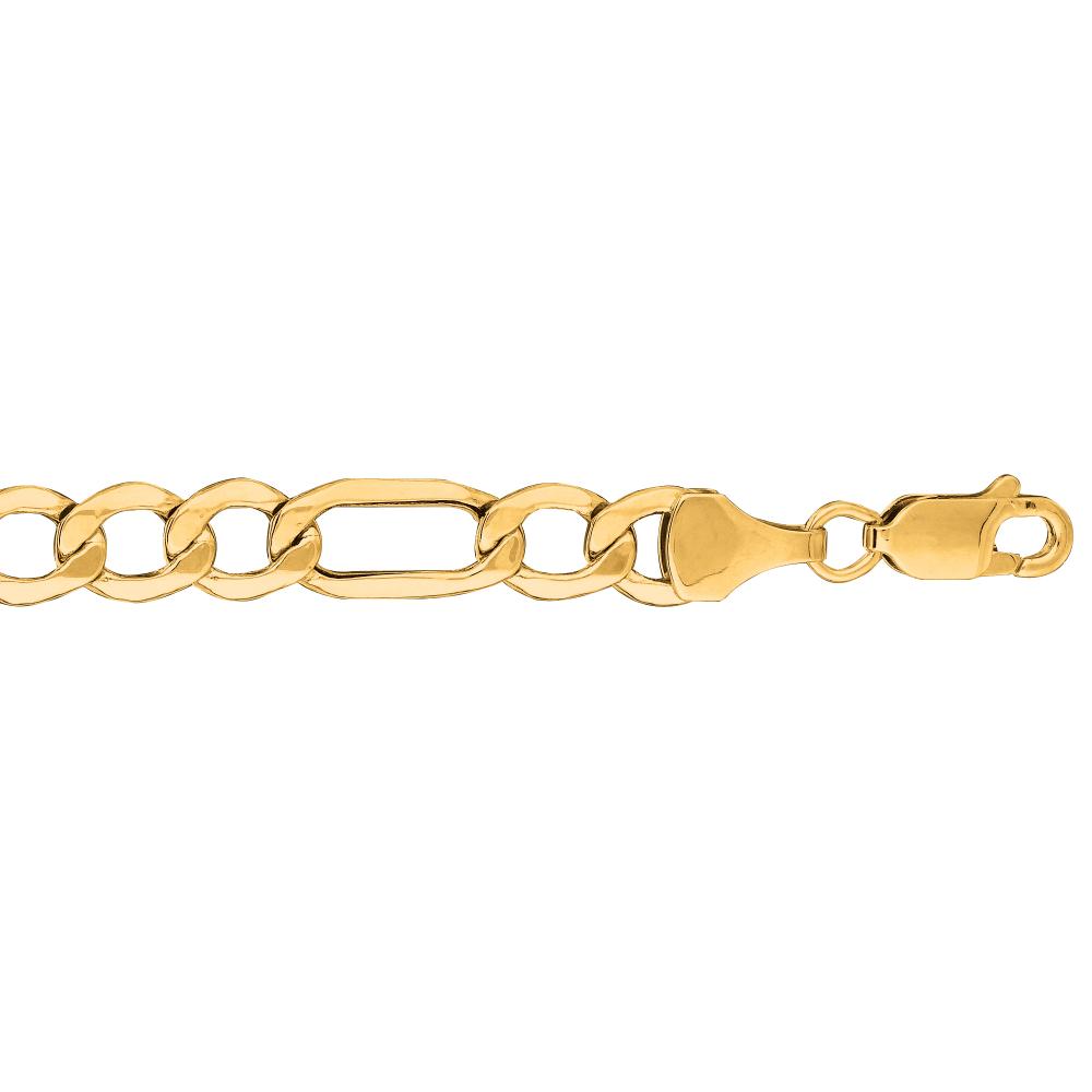 10K Gold 6.6mm Lite Figaro Chain Necklace for Men - Durable & Stylish Jewelry for Everyday Wear, Gifts & Special Occasions