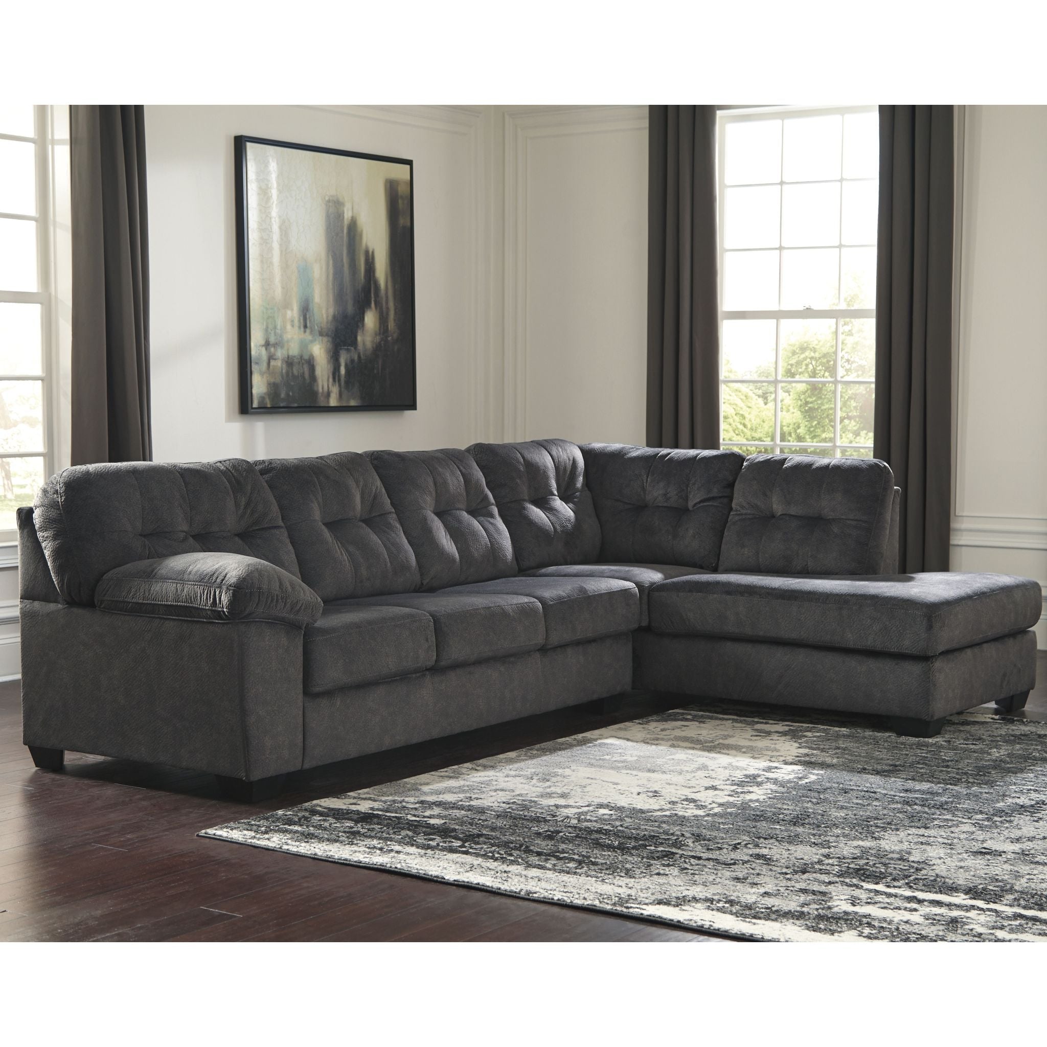 Accrington 2-Piece Sectional Sofa with Chaise Lounge - Modern L-Shaped Couch for Living Room, Family Room & Apartment