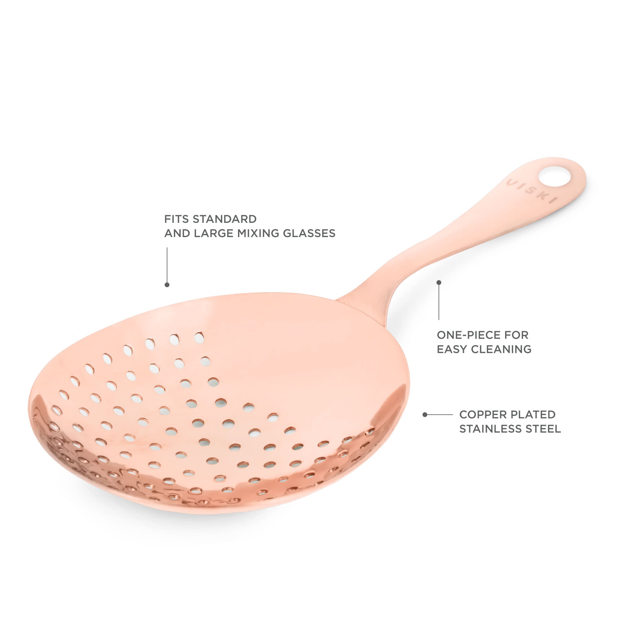 Premium Stainless Steel Summit Julep Strainer - Fine Mesh Cocktail Strainer for Mint Juleps, Mojitos & Classic Cocktails - Perfect for Home Bars & Mixology Enthusiasts
