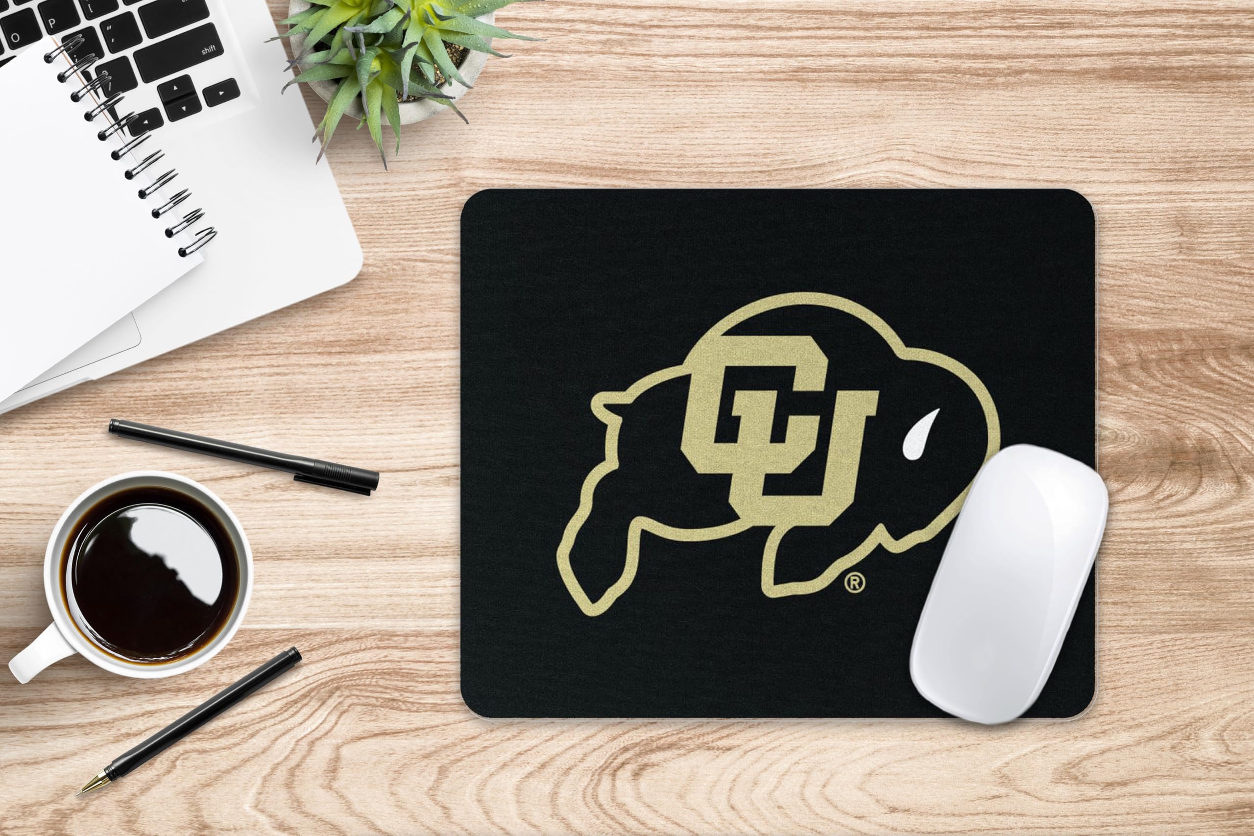 University of Colorado Boulder Mouse Pad - Soft Fabric Gaming & Office Desk Mat with Floral Pink Design for Laptop & Computer Use