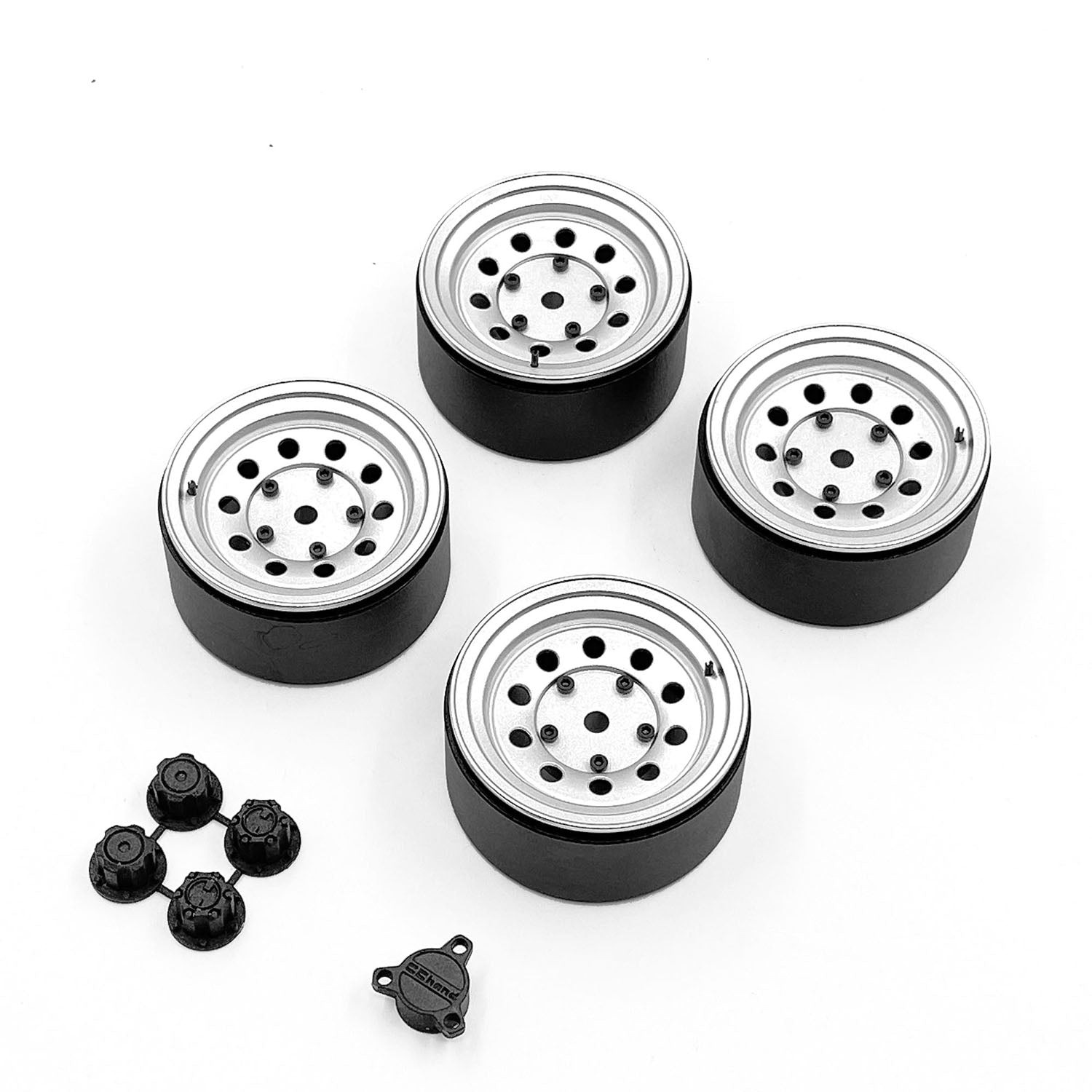 Silver 4PCs With Screw Nuts