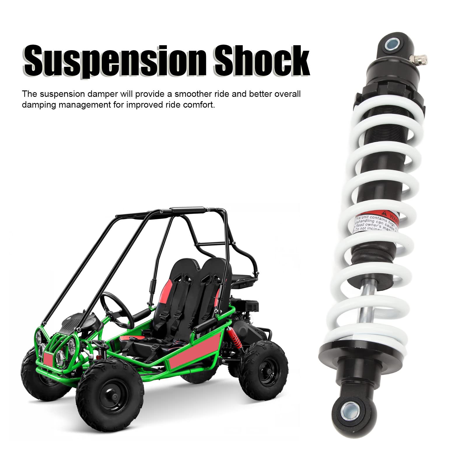 330mm Universal ATV Rear Shock Absorber - Adjustable Motorcycle Shock Damper for Pit Bike, Quad, Trail & Kart | Off-Road, Dirt Bike & Adventure Riding