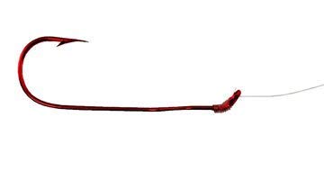 Tru Turn Blood Red Snelled Hooks - Premium Fishing Hooks for Bass, Trout & Panfish | Perfect for Freshwater & Saltwater Fishing