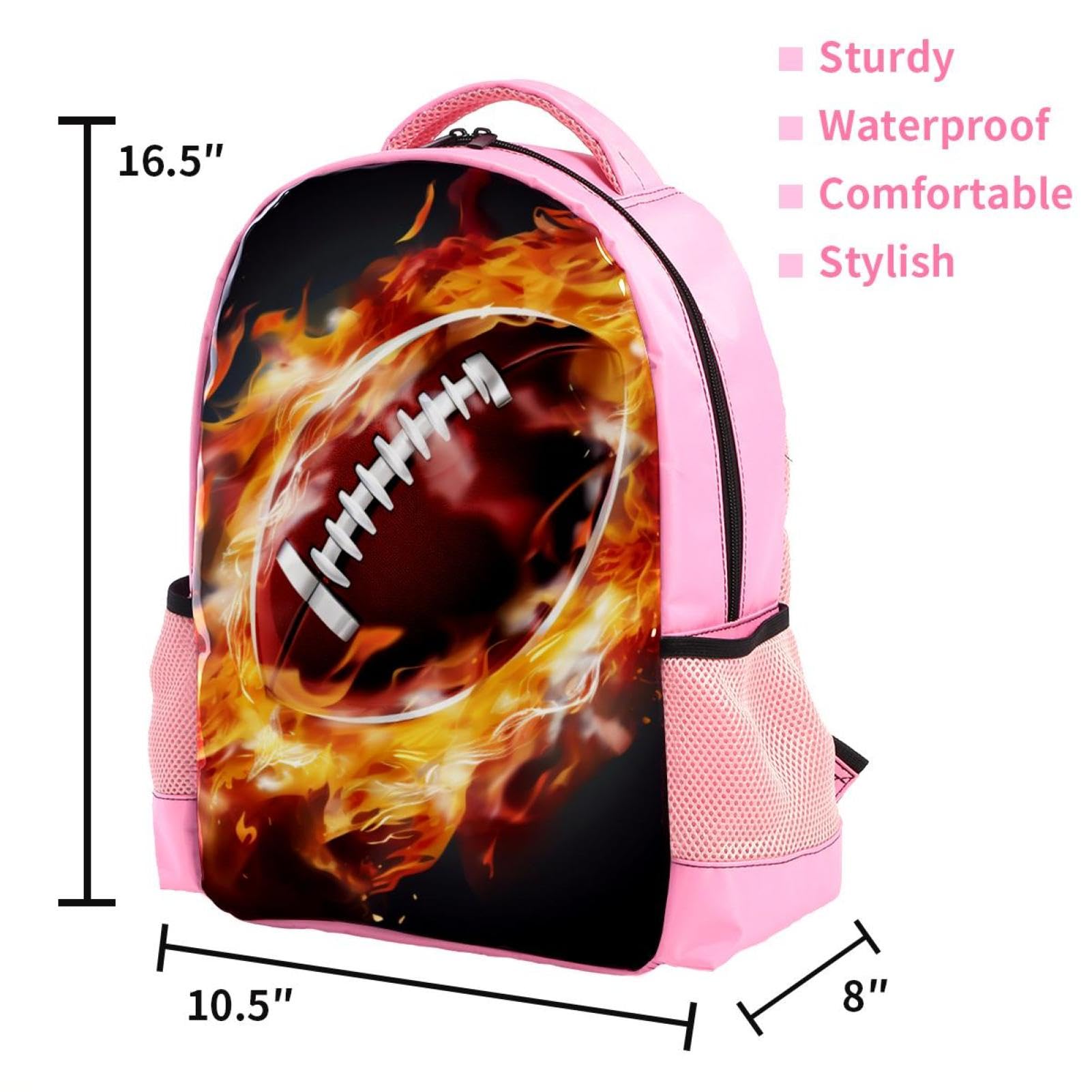 Best Travel Backpacks for Women & Men - Durable American Football & Fire Resistant Backpack for Hiking, Camping & Outdoor Adventures