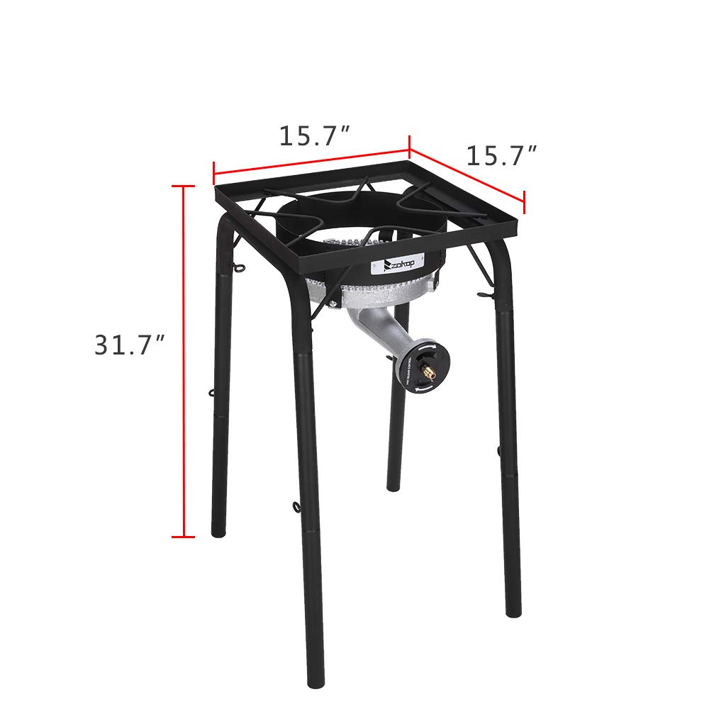 Ochine High Pressure Propane Burner Stove - Portable Outdoor Gas Cooker with Detachable Legs, Cast Iron Construction for Camping, Backyard, RV & Patio Cooking | Perfect for Grilling, Boiling & Outdoor Food Preparation