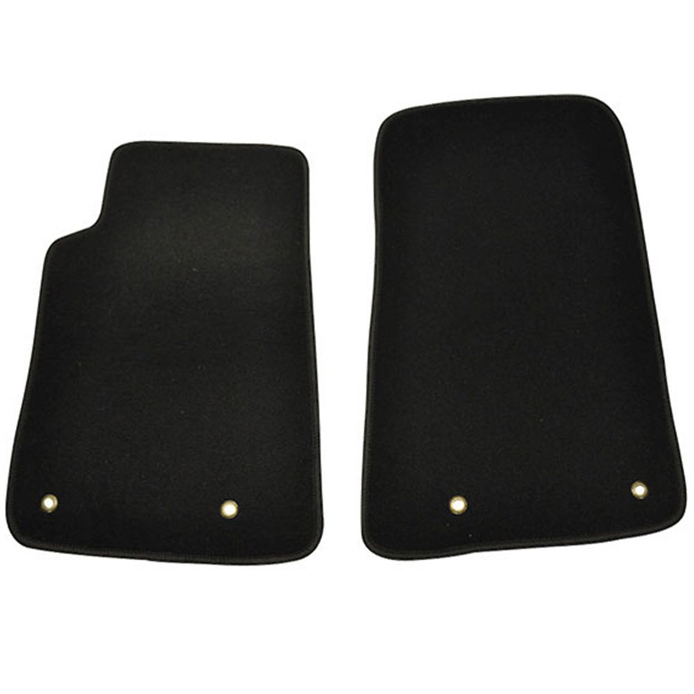 IKON MOTORSPORTS Black Nylon Car Floor Mats for 2010-2015 Chevrolet Camaro - Perfect Fit Front Floor Liners for 2011 2012 2013 2014 Models | All-Weather Protection & Enhanced Interior Style